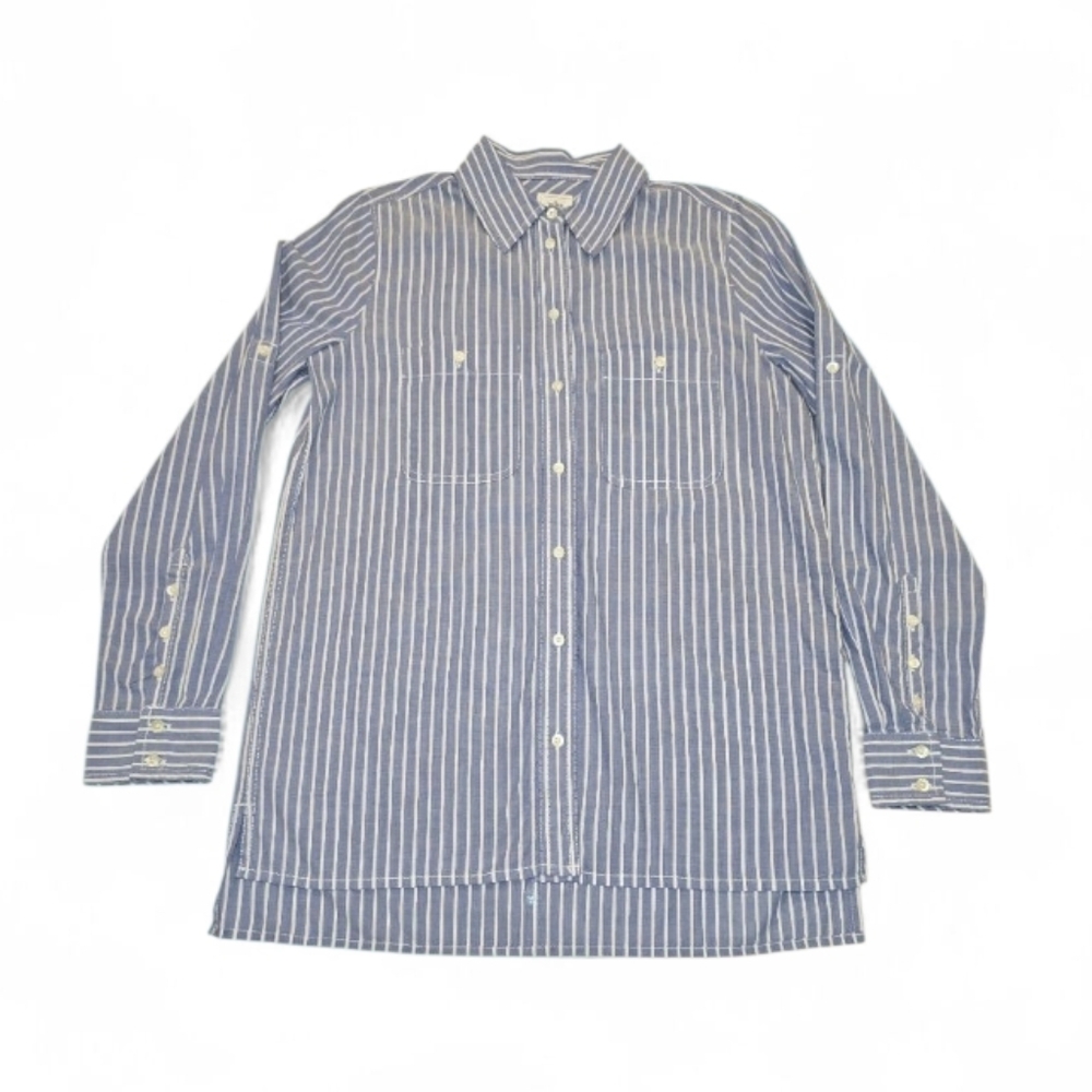 GAP Blue and White Boyfriend Shirt - Picture 4 of 5